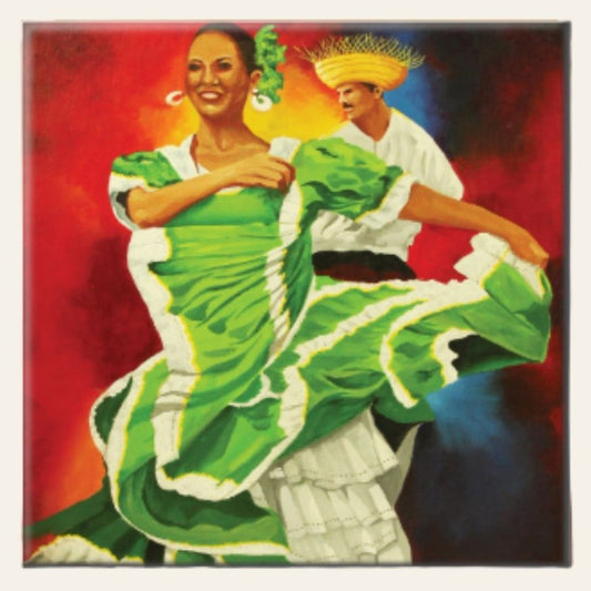 Baile Jíbaro Posavasos de Cerámica